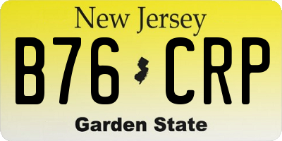 NJ license plate B76CRP