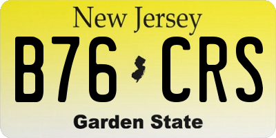 NJ license plate B76CRS