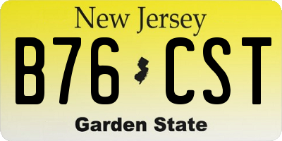 NJ license plate B76CST
