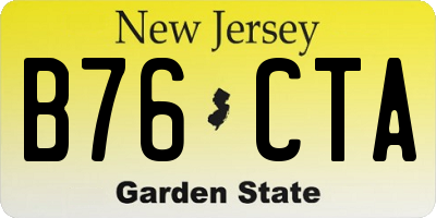 NJ license plate B76CTA
