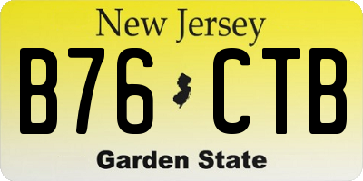 NJ license plate B76CTB