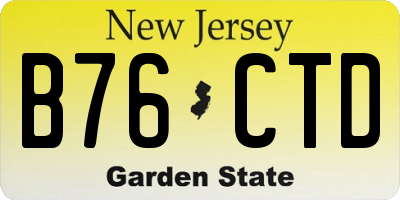 NJ license plate B76CTD