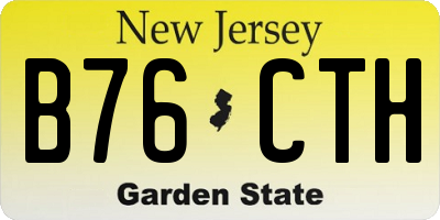 NJ license plate B76CTH