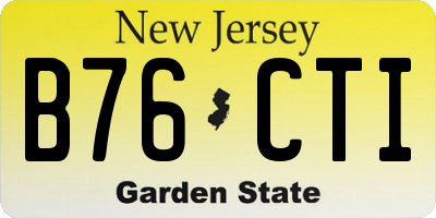 NJ license plate B76CTI