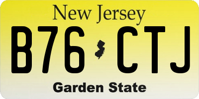 NJ license plate B76CTJ