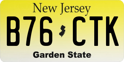 NJ license plate B76CTK