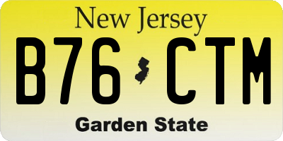 NJ license plate B76CTM