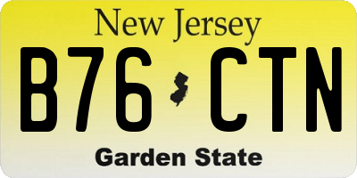 NJ license plate B76CTN