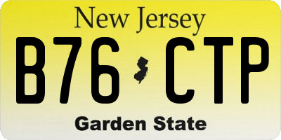 NJ license plate B76CTP