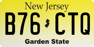NJ license plate B76CTQ