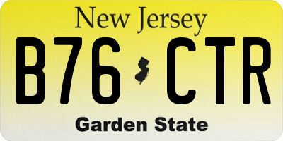 NJ license plate B76CTR