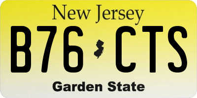 NJ license plate B76CTS