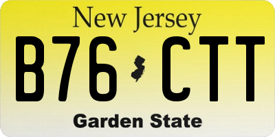 NJ license plate B76CTT
