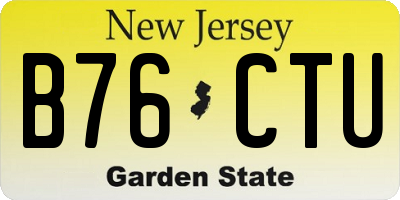 NJ license plate B76CTU