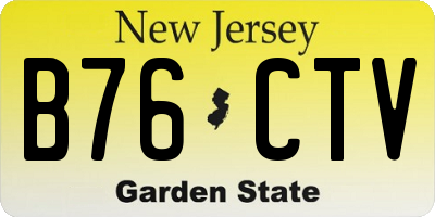 NJ license plate B76CTV