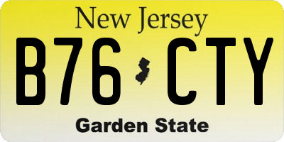 NJ license plate B76CTY