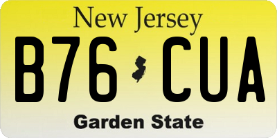 NJ license plate B76CUA