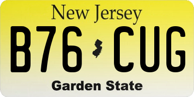 NJ license plate B76CUG