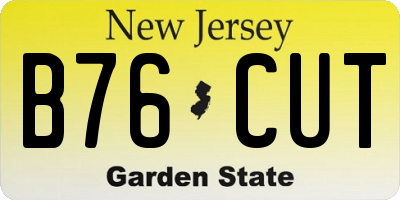 NJ license plate B76CUT