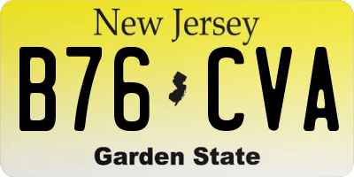 NJ license plate B76CVA
