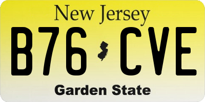 NJ license plate B76CVE