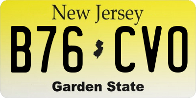 NJ license plate B76CVO