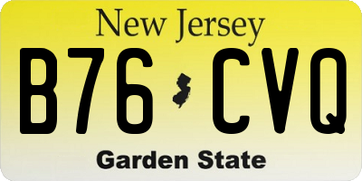 NJ license plate B76CVQ
