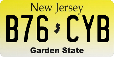 NJ license plate B76CYB