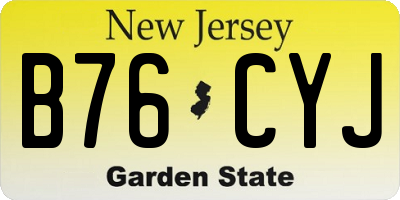 NJ license plate B76CYJ