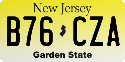 NJ license plate B76CZA
