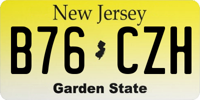 NJ license plate B76CZH