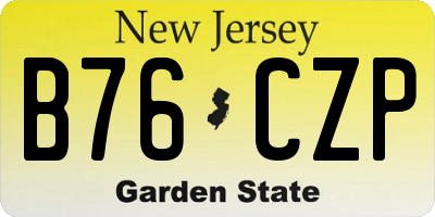 NJ license plate B76CZP