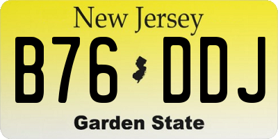 NJ license plate B76DDJ