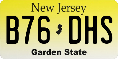 NJ license plate B76DHS