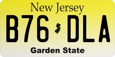NJ license plate B76DLA