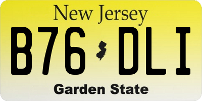 NJ license plate B76DLI