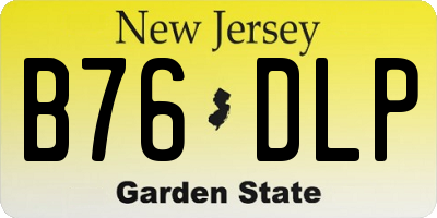 NJ license plate B76DLP