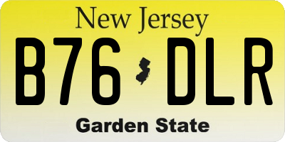 NJ license plate B76DLR