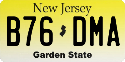 NJ license plate B76DMA