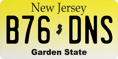 NJ license plate B76DNS