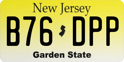 NJ license plate B76DPP