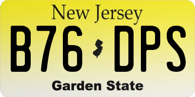 NJ license plate B76DPS