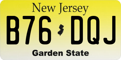 NJ license plate B76DQJ