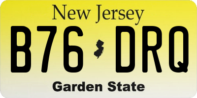 NJ license plate B76DRQ