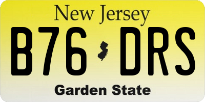 NJ license plate B76DRS