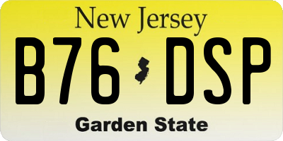 NJ license plate B76DSP
