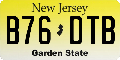 NJ license plate B76DTB