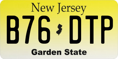 NJ license plate B76DTP