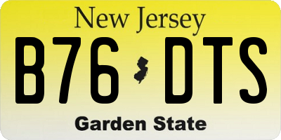 NJ license plate B76DTS