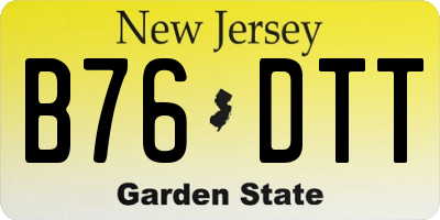 NJ license plate B76DTT